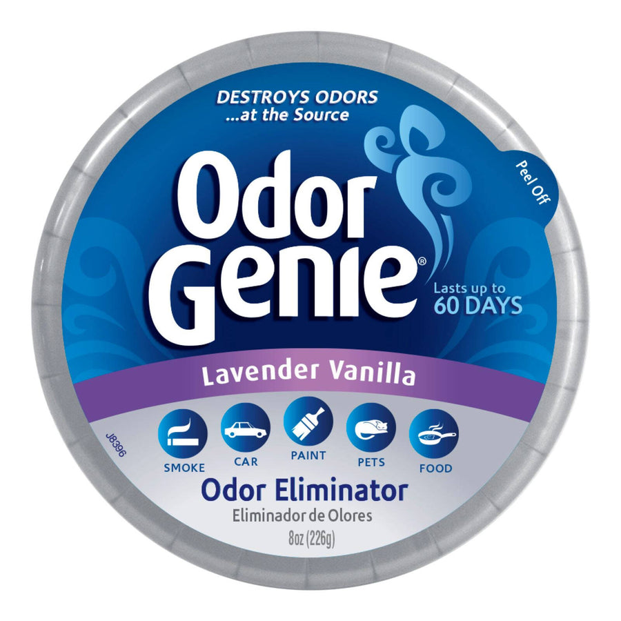 DampRid Odor Genie 226g, Lavender Vanilla - Solid Gel Odour Eliminator with Charcoal