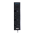 Jackson 4 Outlet Powerboard - 4 Individual Switches - 1.8m Lead - Black - USB-C & USB-A Charging - SuperSaverAU - view 2