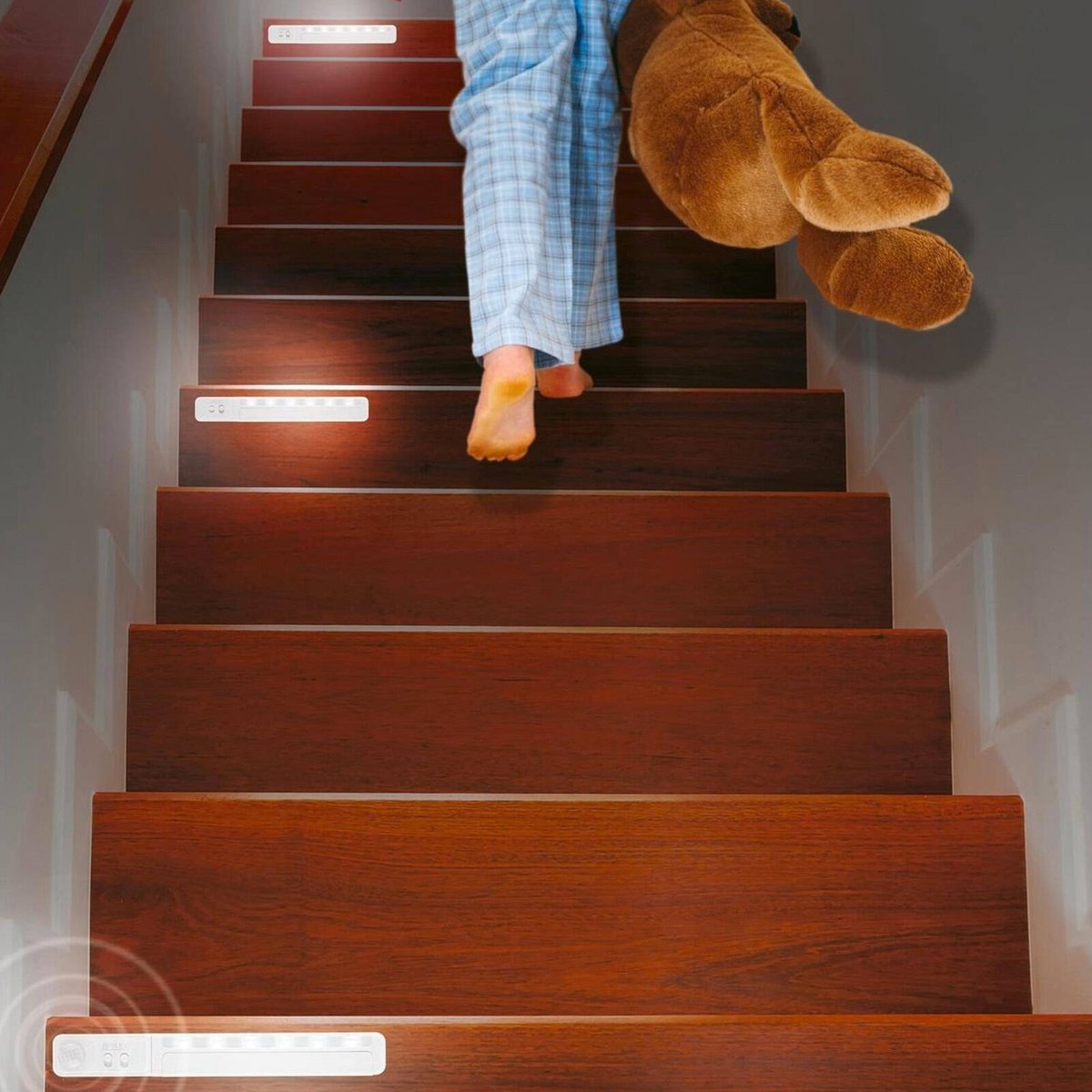 Arlec Wireless Linkable Sensor Light Kit - 3 Lights - Plastic - 150 Lumens