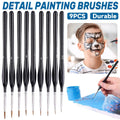 Fine Detail Paint Brush Set, 9-Piece Synthetic Sable Brushes
