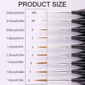 Fine Detail Paint Brush Set, 9-Piece Synthetic Sable Brushes - view 3