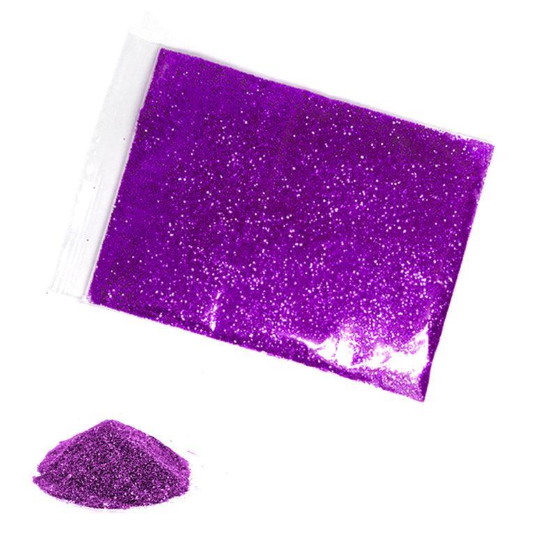 Fine Glitter Powder 50 g for Crafts and Nail Art - Purple