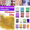 Fine Glitter Powder 50 g for Crafts and Nail Art - Purple - view 2