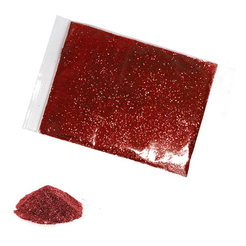 Fine Glitter Powder 50 g for Crafts and Nail Art - Red