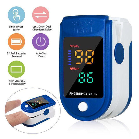 Finger Pulse Oximeter for Oxygen Saturation and Pulse Monitoring