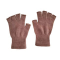 Fingerless Knit Gloves with Stretch Fit - Khaki