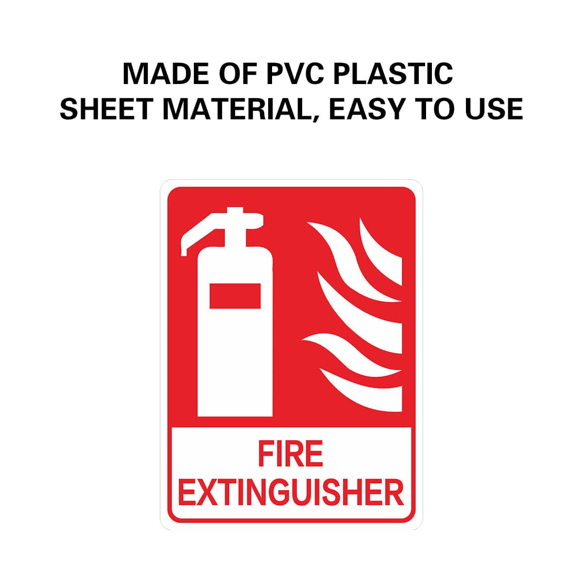 Fire Extinguisher PVC Signs, Red and White - 2 Pack - view 4