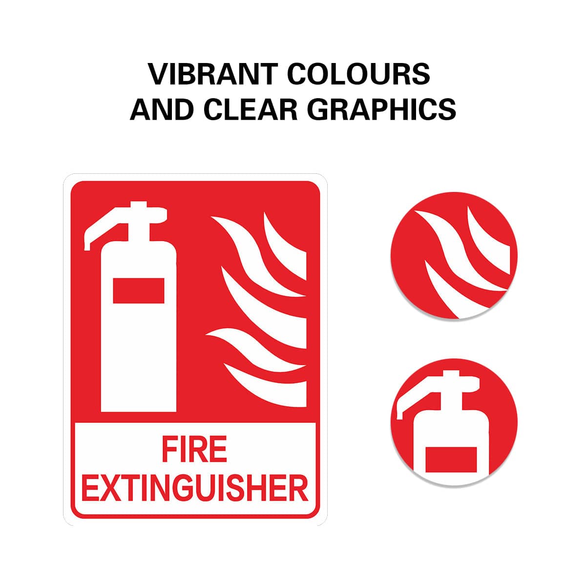 Fire Extinguisher PVC Signs, Red and White - 2 Pack - view 5