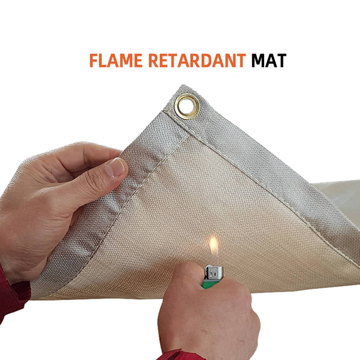 Fireproof Camping Mat, Fiberglass Heat Resistant - 100 x 80 cm - view 5
