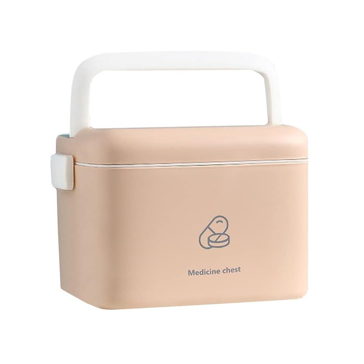 First Aid Storage Box with Carry Handle - Apricot, Small (23 x 16 cm)
