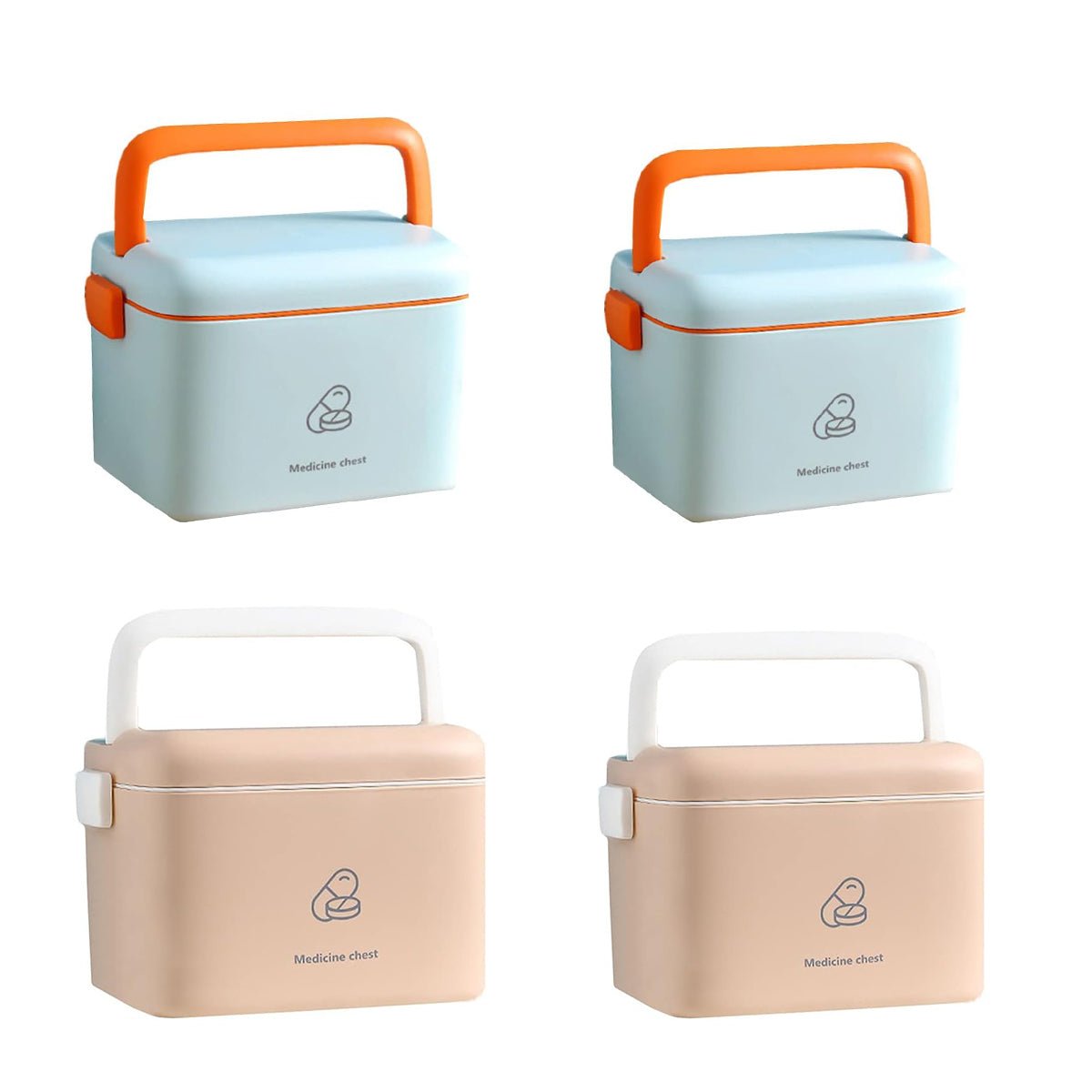 First Aid Storage Box with Carry Handle - Apricot, Small (23 x 16 cm) - view 3