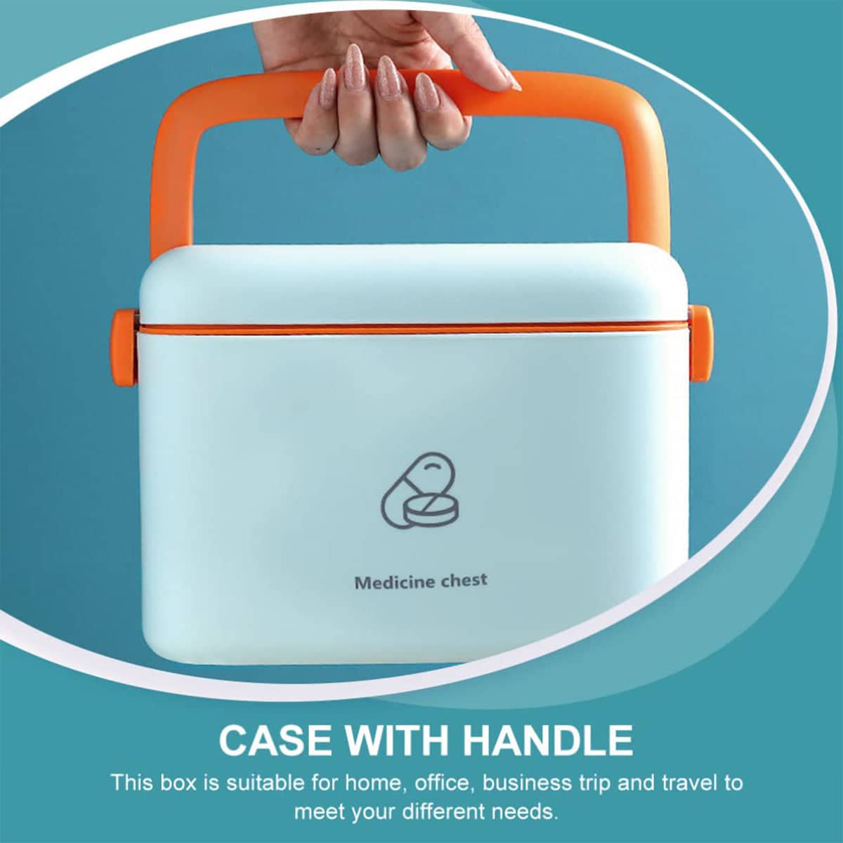 First Aid Storage Box with Carry Handle - Apricot, Small (23 x 16 cm) - view 5
