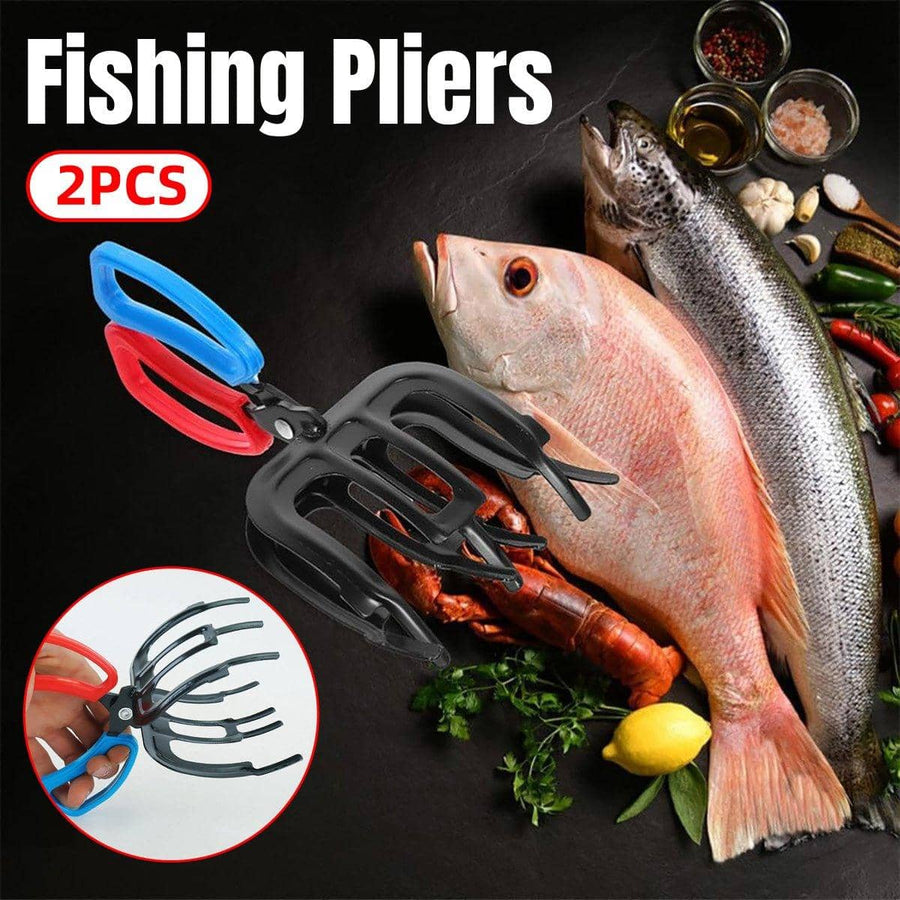 Fish Control Pliers Fishing Grabber Clamps with Multi-Prong Grip, Pack of 2