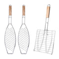 Fish-Shaped Barbecue Net Clamp, Iron Wire Mesh - 43 x 15 cm, Pack of 2 - view 3