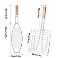 Fish-Shaped Barbecue Net Clamp, Iron Wire Mesh - 43 x 15 cm, Pack of 2 - view 4