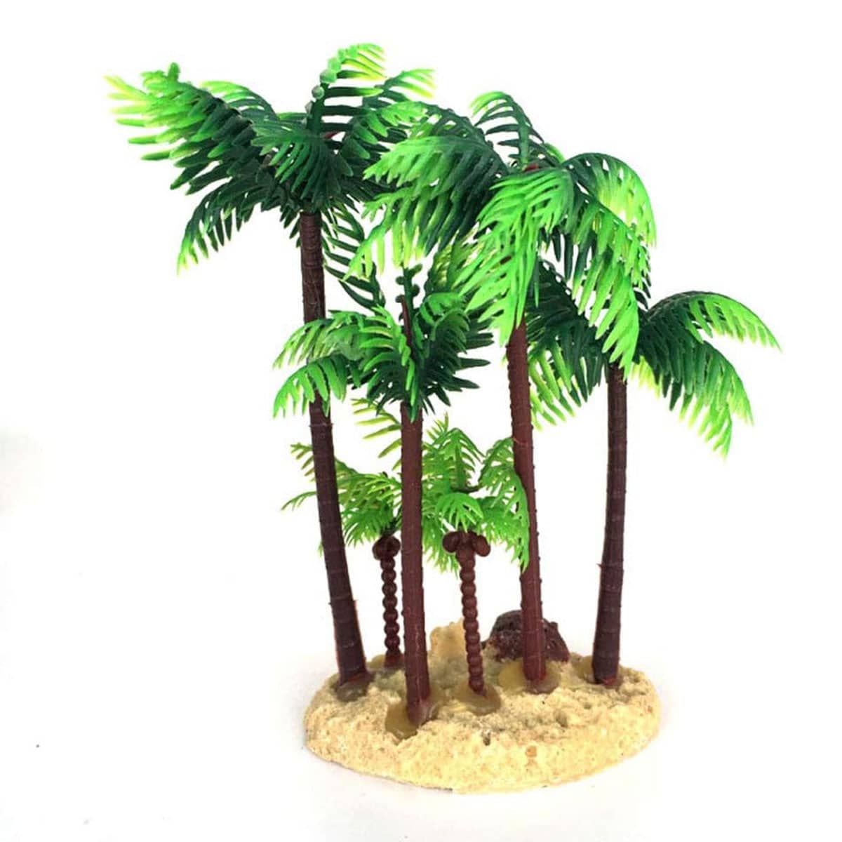 Fish Tank Coconut Tree Decoration, Plastic Simulated Palms for Freshwater and Saltwater - view 2