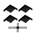 Fish Tank Corner Protectors, Pack of 5 - Black, Small (37 x 31 x 12 mm)