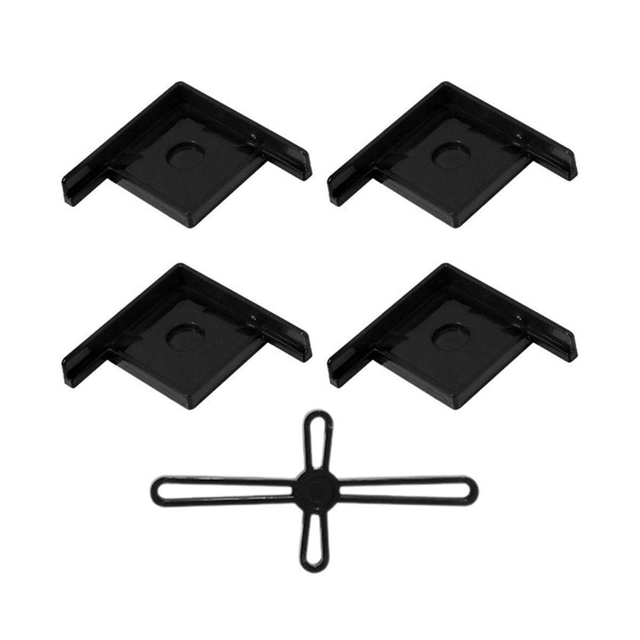 Fish Tank Corner Protectors, Pack of 5 - Black, Small (37 x 31 x 12 mm)