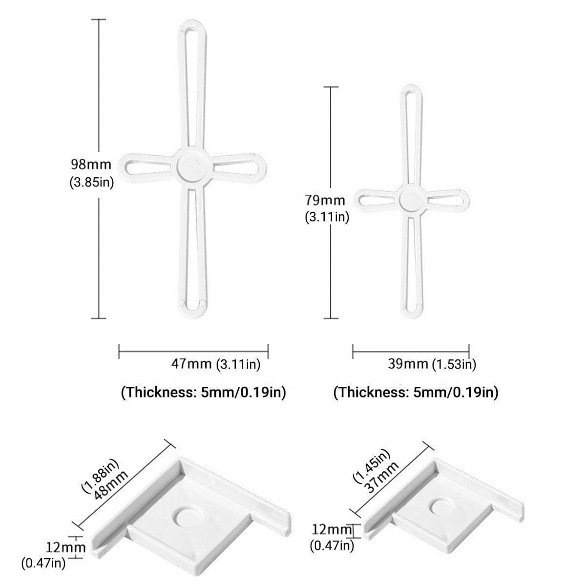 Fish Tank Corner Protectors, Pack of 5 - White, Small (37 x 31 x 12 mm) - view 4