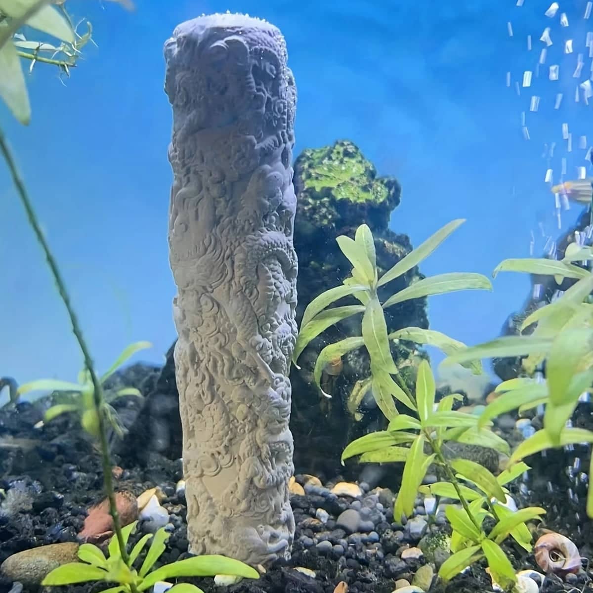 Fish Tank Decoration Nine Dragon Column Chinese Style Aquarium Ornament - view 4