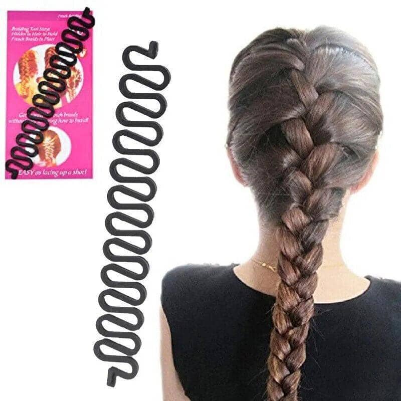 Fishbone French Braid Hair Styling Tool - Brown - view 5