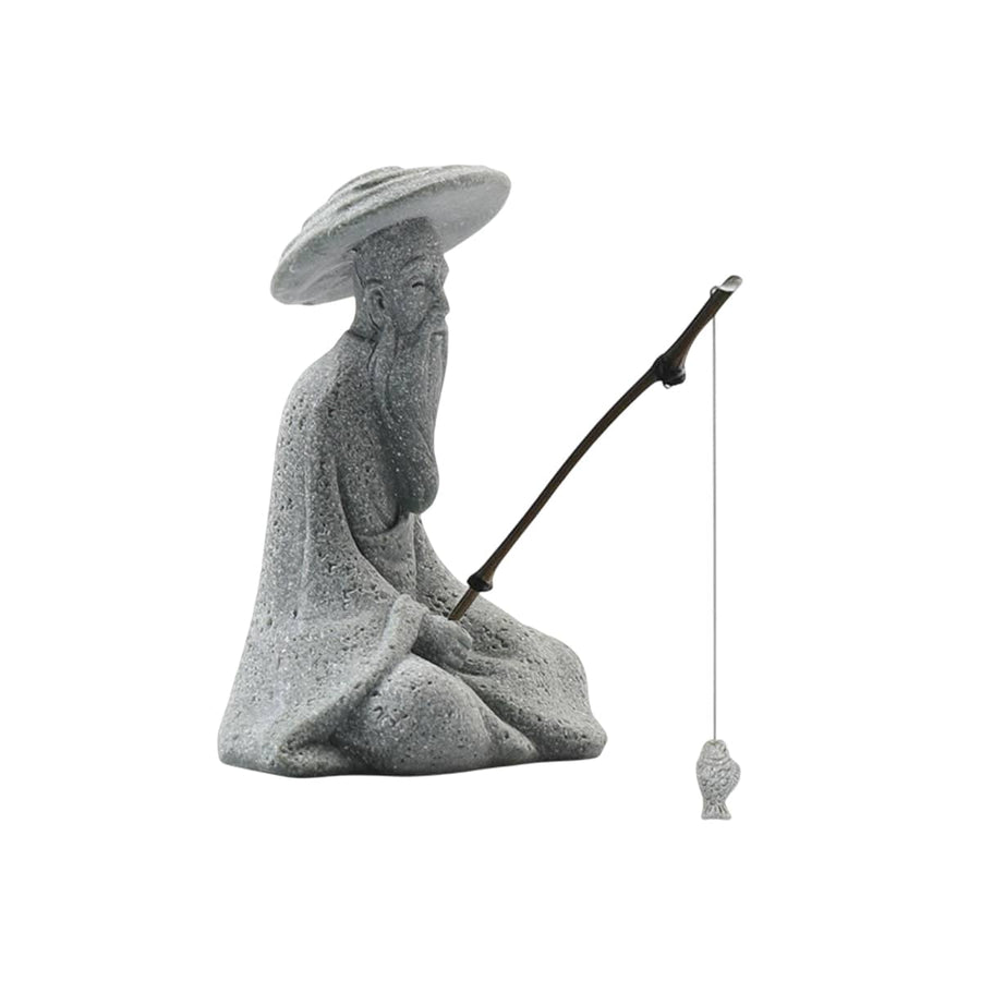 Fisherman Statue Aquarium Ornament - Angler