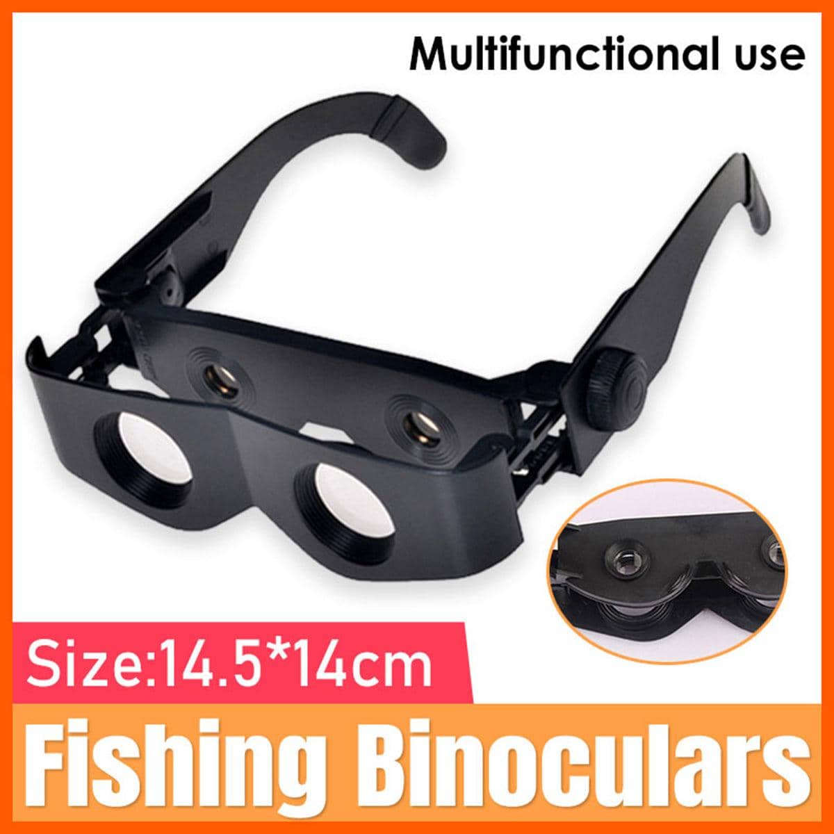 Fishing Binoculars, Adjustable Focus, 14.5 x 14cm