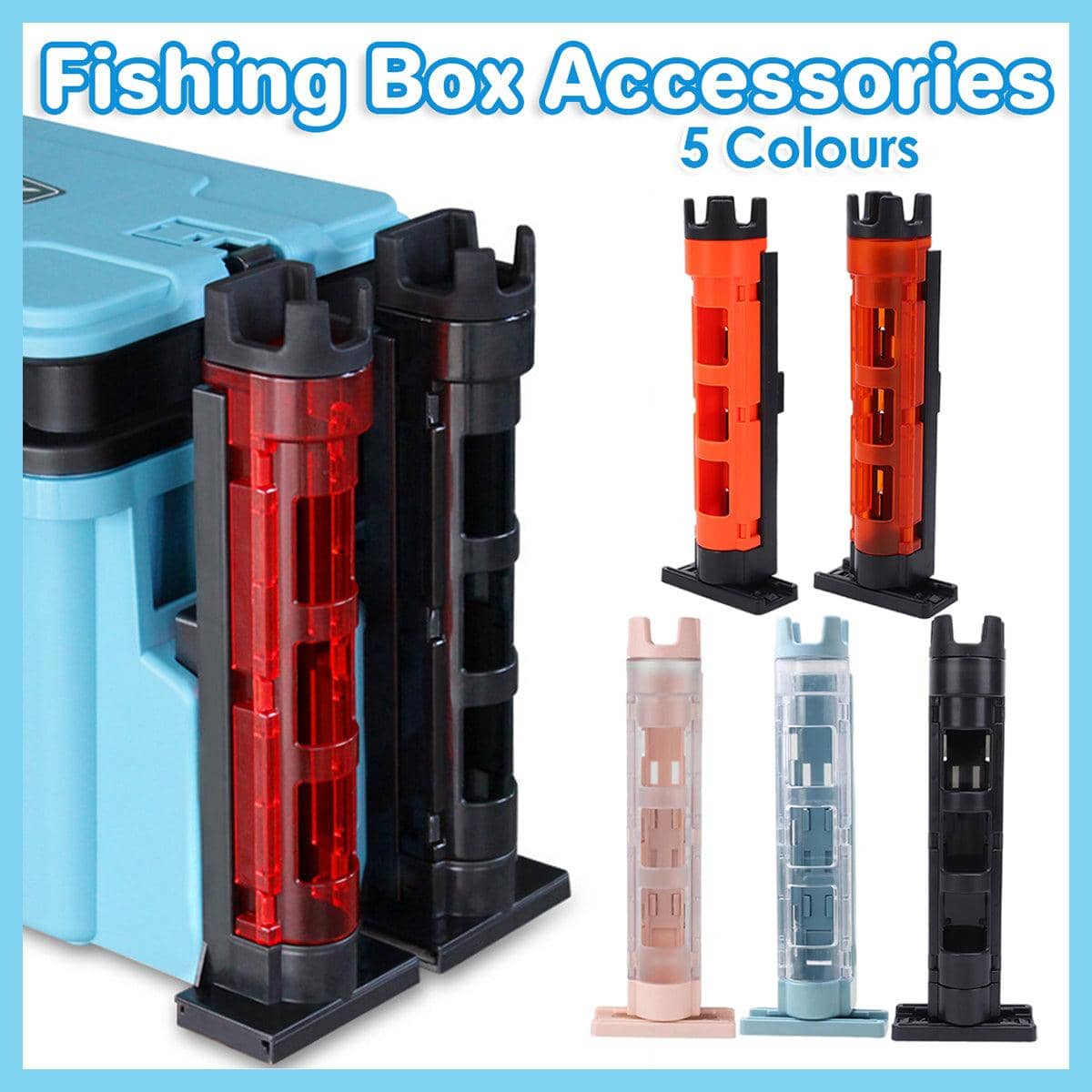 Fishing Box Rod Holder Insert - Translucent Red - view 2