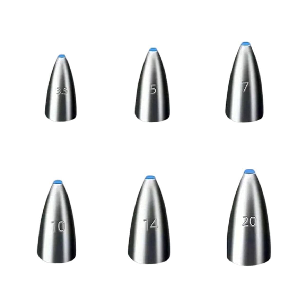 Fishing Bullet Sinkers, Carbon Steel - 50 Pack - view 2