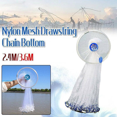Fishing Cast Net with Hand Rope - 2.4 m Diameter (240 cm) - view 2