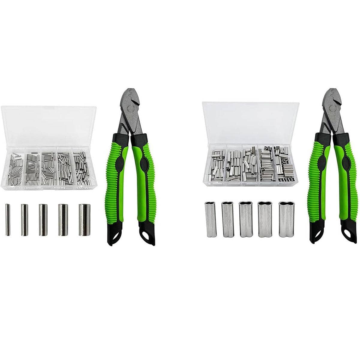 Fishing Line Crimping Pliers Set with Copper Ferrules - Single Hole - view 3
