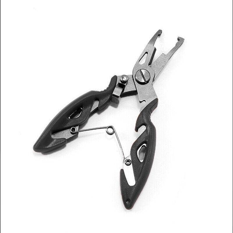 Fishing Pliers with Line Cutter and Split Ring Tool - Black