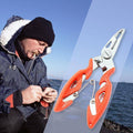Fishing Pliers with Line Cutter and Split Ring Tool - Orange - view 4