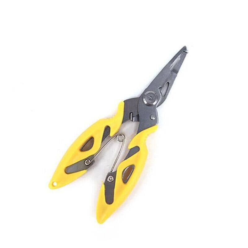 Fishing Pliers with Line Cutter and Split Ring Tool - Yellow