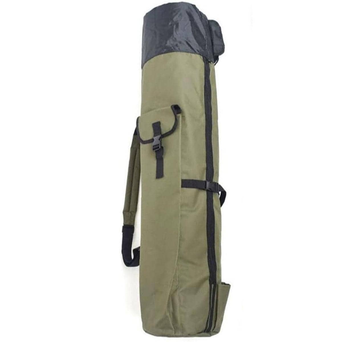 Fishing Rod Bag with Side Pockets, 123 x 34 cm - Green