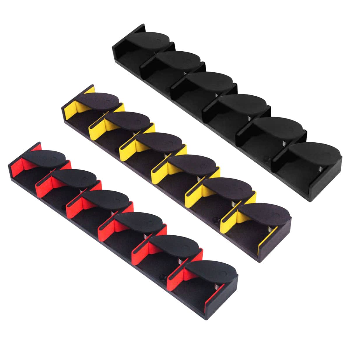 Fishing Rod Display Rack Vertical Horizontal Plastic Bracket for 6 Rods - Yellow - view 3