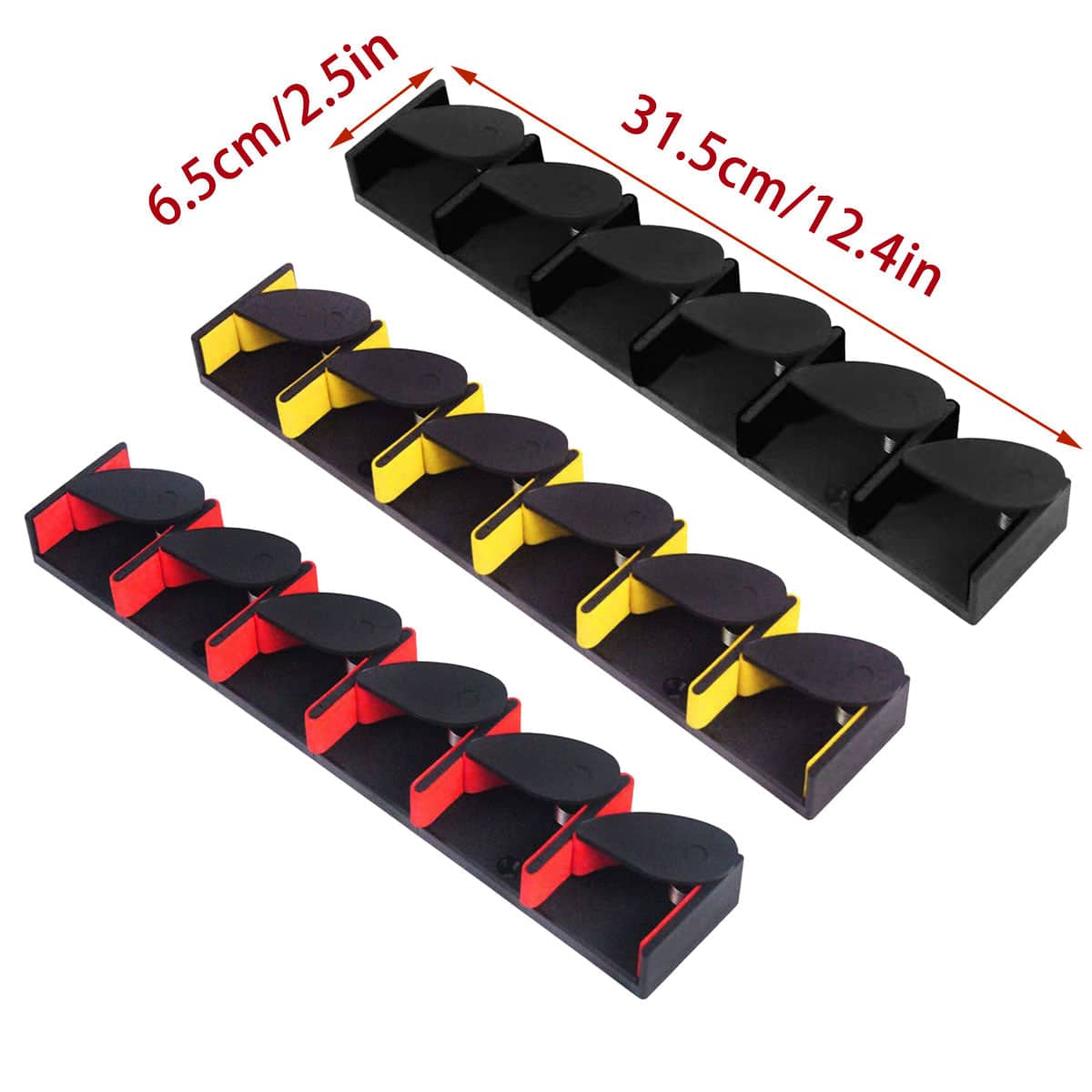 Fishing Rod Display Rack Vertical Horizontal Plastic Bracket for 6 Rods - Yellow - view 4