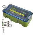 Fishing Snap Swivel Rig with Green Beads and Storage Box, Pack of 15 - 2.8 x 4.3 cm - view 3