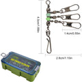 Fishing Snap Swivel Rig with Green Beads and Storage Box, Pack of 15 - 2.8 x 4.3 cm - view 5