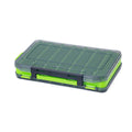 Fishing Tackle Box with 14 Compartments - Green, Large (19.8 x 13.5 cm)