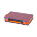 Fishing Tackle Box with 14 Compartments - Orange, Large (19.8 x 13.5 cm)