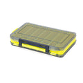 Fishing Tackle Box with 14 Compartments - Yellow, Large (19.8 x 13.5 cm)