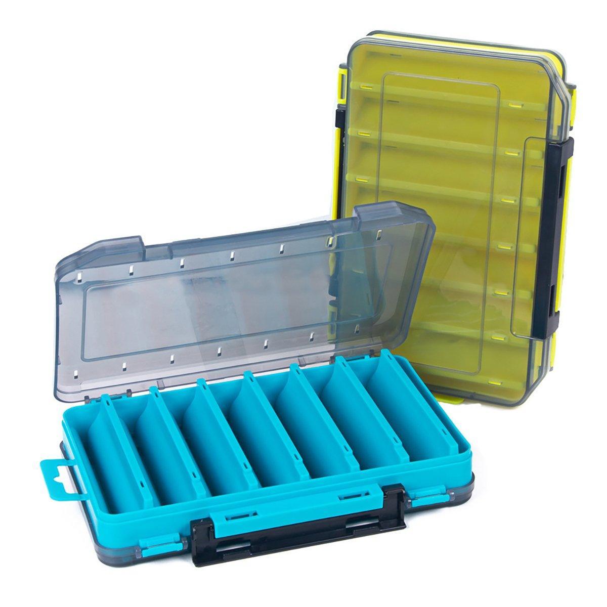 Fishing Tackle Box with 14 Compartments - Yellow, Small (13.8 x 10 cm) - view 7