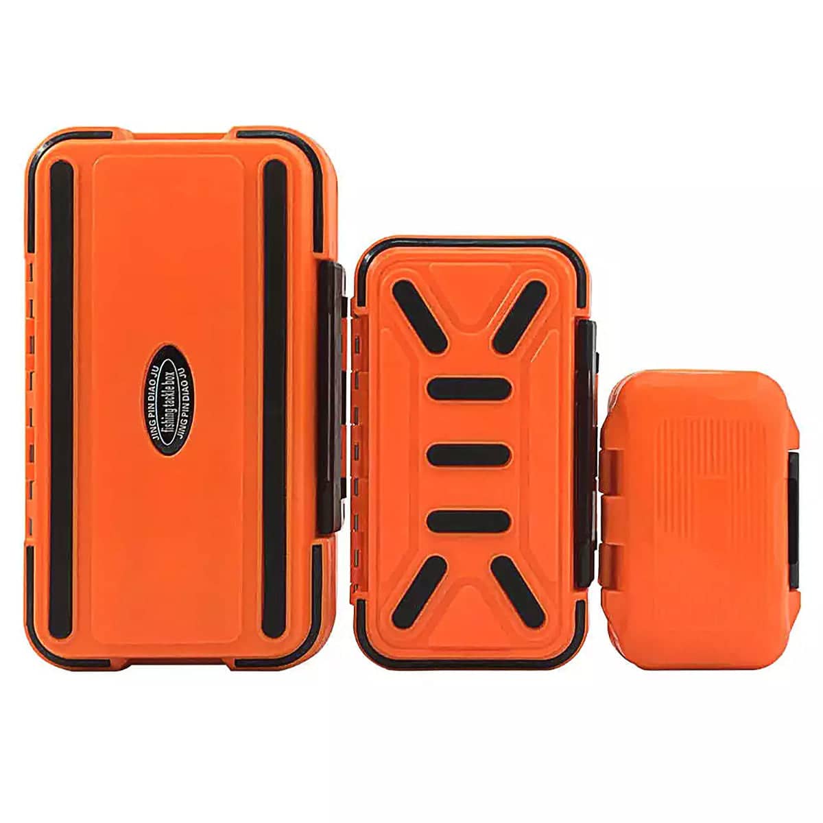 Fishing Tackle Box with Dividers and Snap-Lock Closure - Orange, Large (19.8 x 11 cm) - view 3