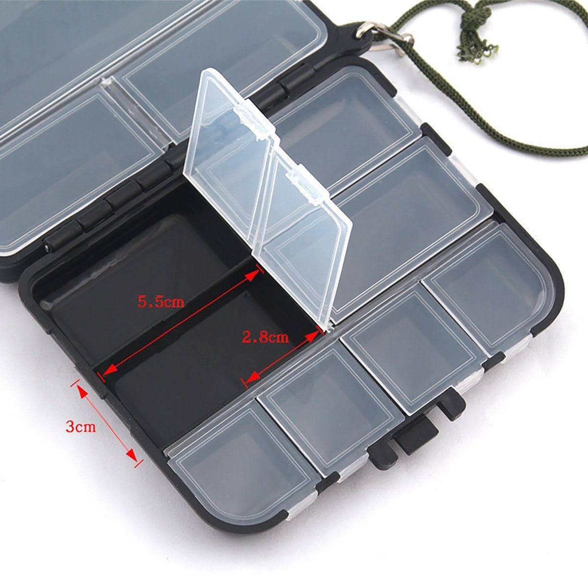Fishing Tackle Box with Hand Rope - Small (11.5 x 6.5 x 3 cm) - view 4