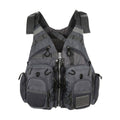 Fishing Vest with Multiple Pockets, Lightweight Breathable Mesh Back - Grey