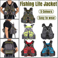 Fishing Vest with Multiple Pockets, Lightweight Breathable Mesh Back - Grey - view 2