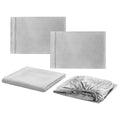 Fitted Sheet Bedding Set, 4 Piece Soft Breathable Wrinkle Resistant - Grey