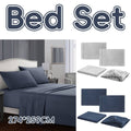 Fitted Sheet Bedding Set, 4 Piece Soft Breathable Wrinkle Resistant - Grey - view 2