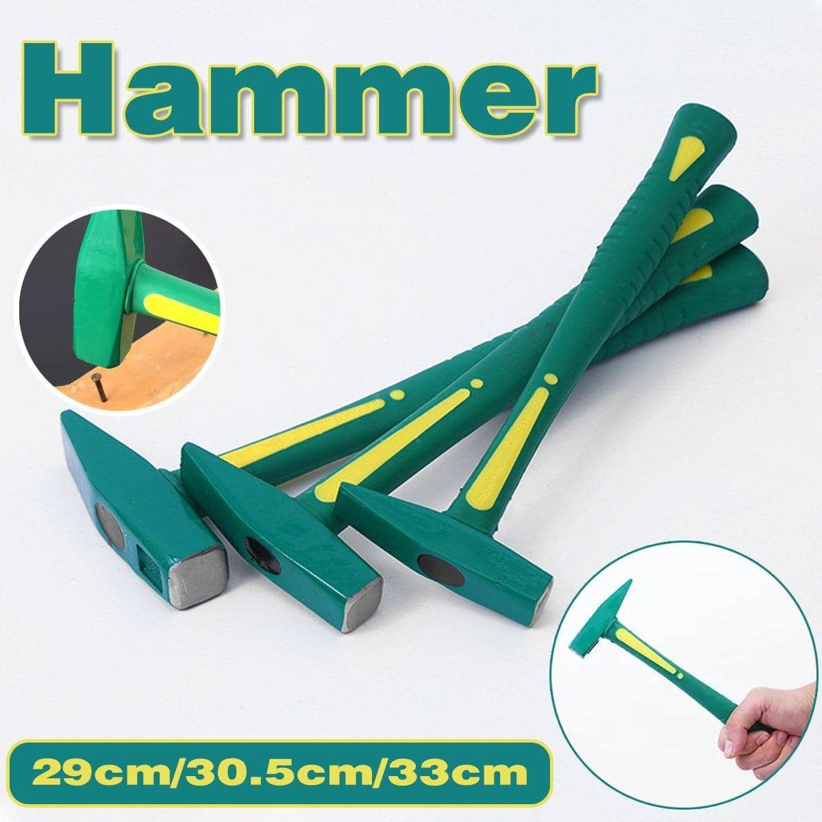 Fitters Hammer with Plastic Covered Handle, Flat Head - Size L, 33 cm - view 2